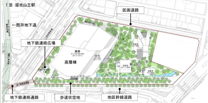 赤坂一丁目地区第一種市街地再開発事業 配置図