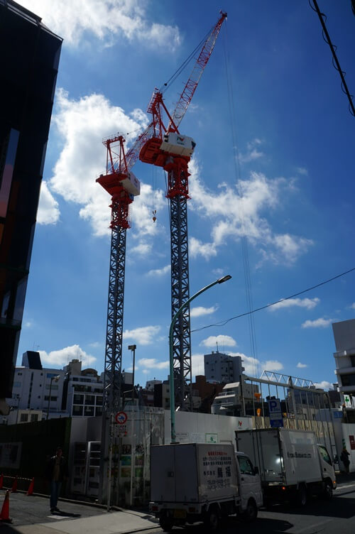 タワークレーンが出現してた 21階111m 仮称 渋谷区宇田川町計画 の様子 17年9月2日撮影 再開発調査兵団