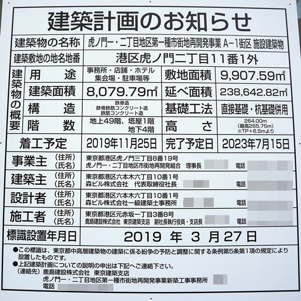 「（仮称）虎ノ門ヒルズステーションタワー」 2019.5.11