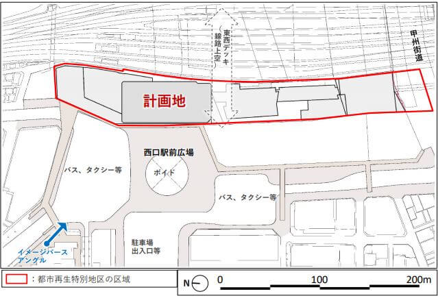 48階260m「都市再生特別地区（新宿駅西口地区）」